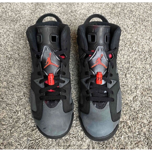 Nike Air Jordan 6 Retro Paris Saint-Germain Iron Grey Size 7 Youth (Size 8.5W) - Picture 3 of 8